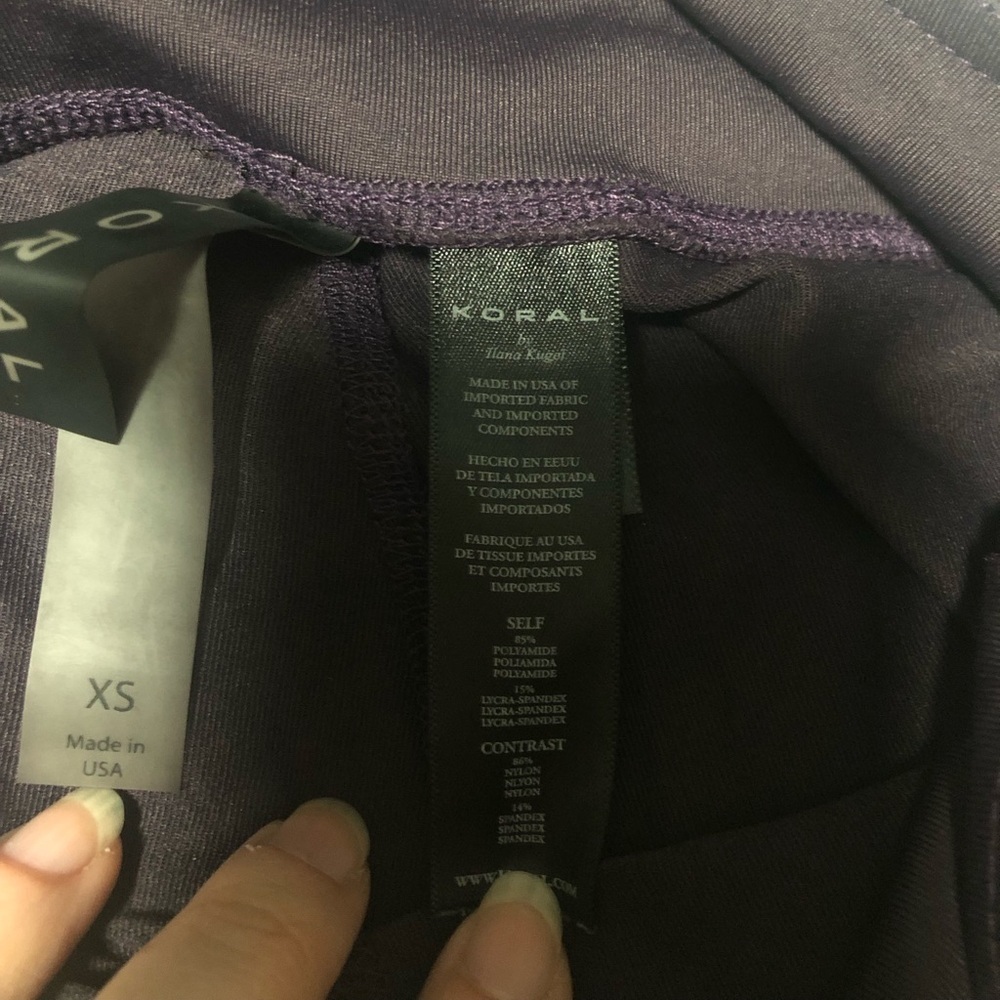 Koral Forge High Rise Legging in Dark Plum and Black - Picture 4 of 7